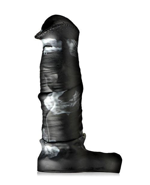 Creature Cocks Stallion 1" Silicone Penis Extension - Black/Silver Large | Shop Lowest Prices at Funlove.com