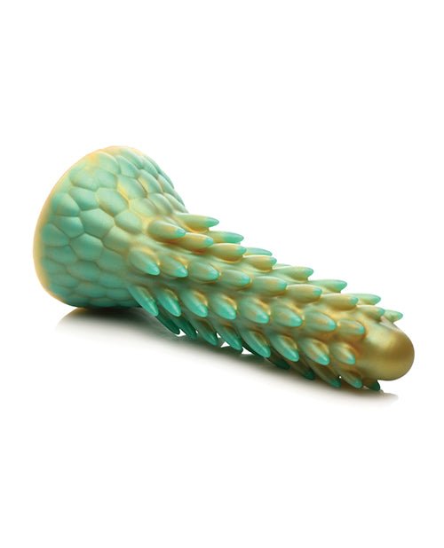Creature Cocks Stegosaurus Spiky Reptile Silicone Dildo - Teal/gold | Shop Lowest Prices at Funlove.com