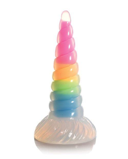 Creature Cocks Uni Glow in the Dark Silicone Dildo - Rainbow | Shop Lowest Prices at Funlove.com