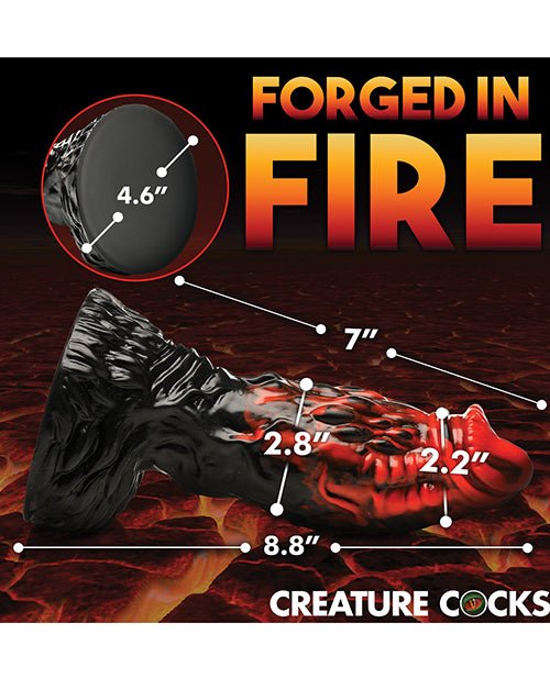 Creature Cocks Vulcan Silicone Dildo - Black/Red | Shop Lowest Prices at Funlove.com