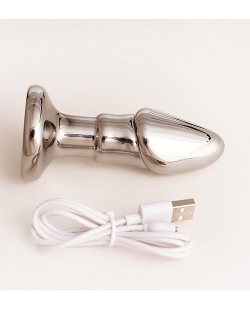 Crsital Black Opal Anal Glass Dildo Vibe - Gun Metal | Shop Lowest Prices at Funlove.com