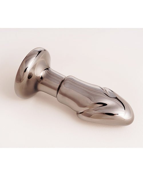 Crsital Black Opal Anal Glass Dildo Vibe - Gun Metal | Shop Lowest Prices at Funlove.com