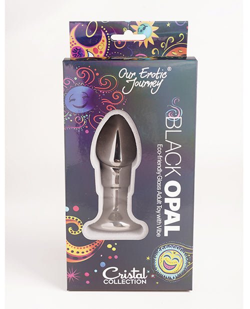 Crsital Black Opal Anal Glass Dildo Vibe - Gun Metal | Shop Lowest Prices at Funlove.com