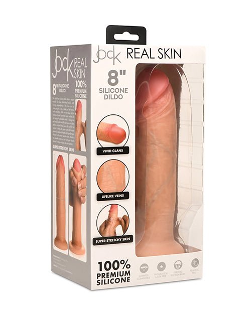 Curve Toys Jock Real Skin Silicone 8" Dildo | Shop Lowest Prices at Funlove.com