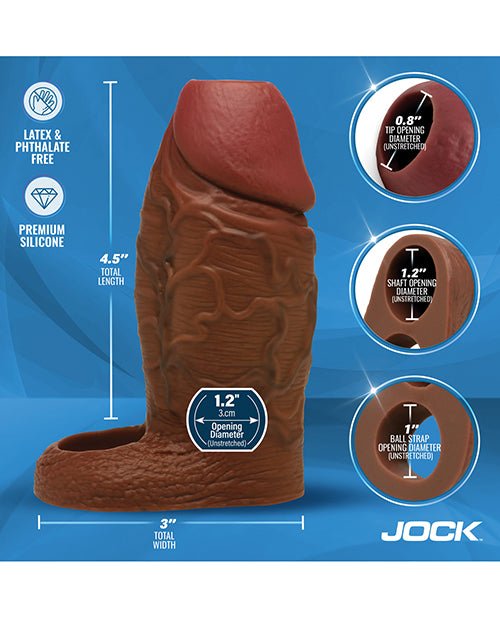 Curve Toys Jock Silicone Penis Extension Sleeve - Dark | Shop Lowest Prices at Funlove.com