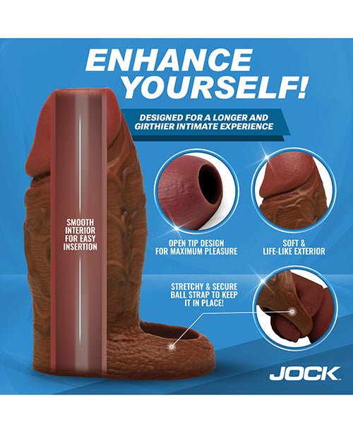 Curve Toys Jock Silicone Penis Extension Sleeve - Dark | Shop Lowest Prices at Funlove.com