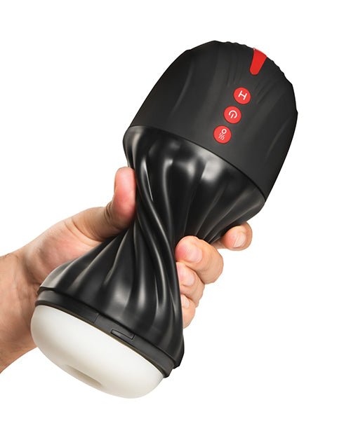 Curve Toys Jock Sucking & Vibrating Masturbator - Black | Shop Lowest Prices at Funlove.com