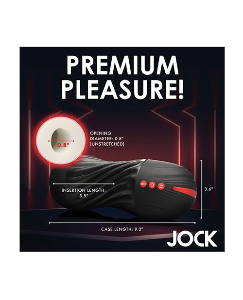 Curve Toys Jock Sucking & Vibrating Masturbator - Black | Shop Lowest Prices at Funlove.com