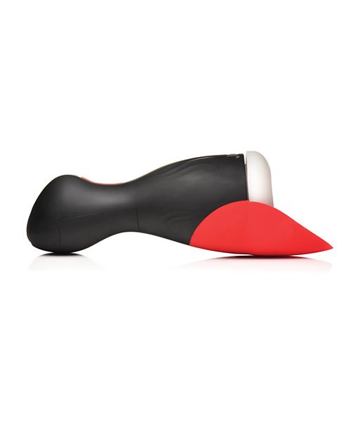 Curve Toys Jock Sucking & Vibrating Masturbator - Black/Red | Shop Lowest Prices at Funlove.com