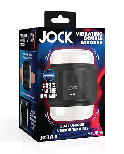 Curve Toys Jock Vibrating Double Stroker - Black | Shop Lowest Prices at Funlove.com