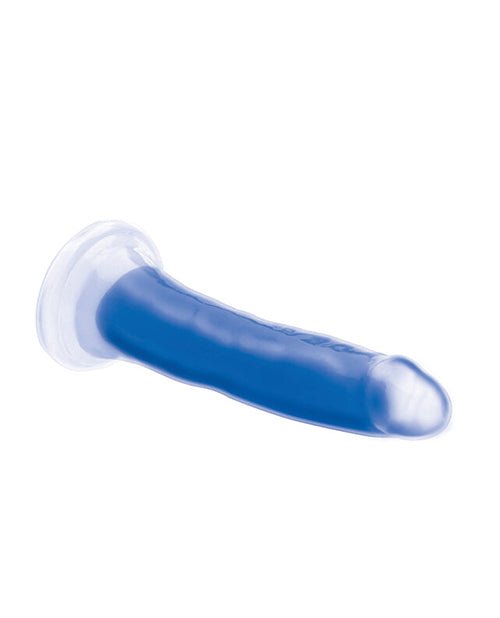 Curve Toys Lollicock 7" Glow In The Dark Silicone Dildo - Blue | Shop Lowest Prices at Funlove.com