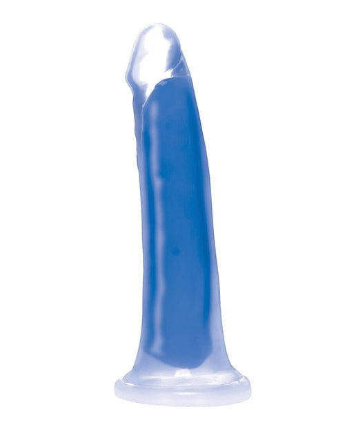 Curve Toys Lollicock 7" Glow In The Dark Silicone Dildo - Blue | Shop Lowest Prices at Funlove.com