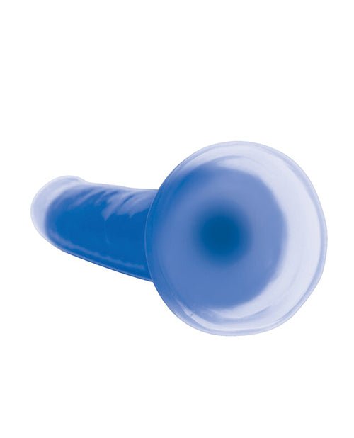 Curve Toys Lollicock 7" Glow In The Dark Silicone Dildo - Blue | Shop Lowest Prices at Funlove.com