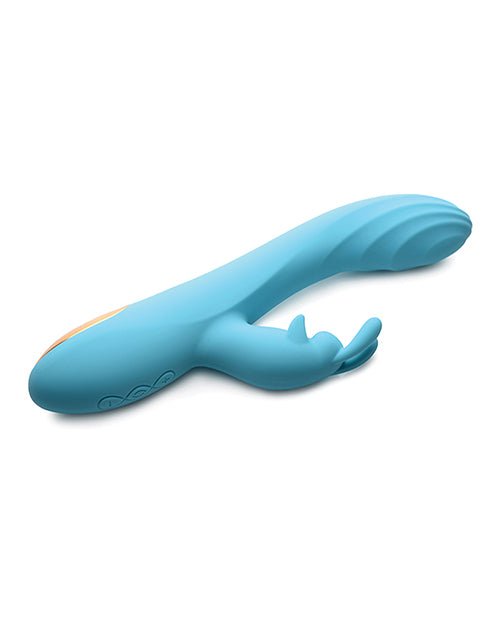 Curve Toys Power Bunnies Snuggles 10x Silicone Rabbit Vibrator - Blue | Shop Lowest Prices at Funlove.com