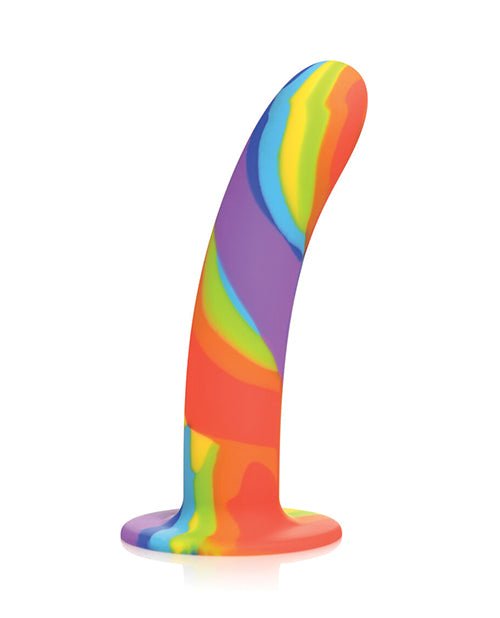 Curve Toys Simply Sweet Rainbow Silicone Dildo | Shop Lowest Prices at Funlove.com