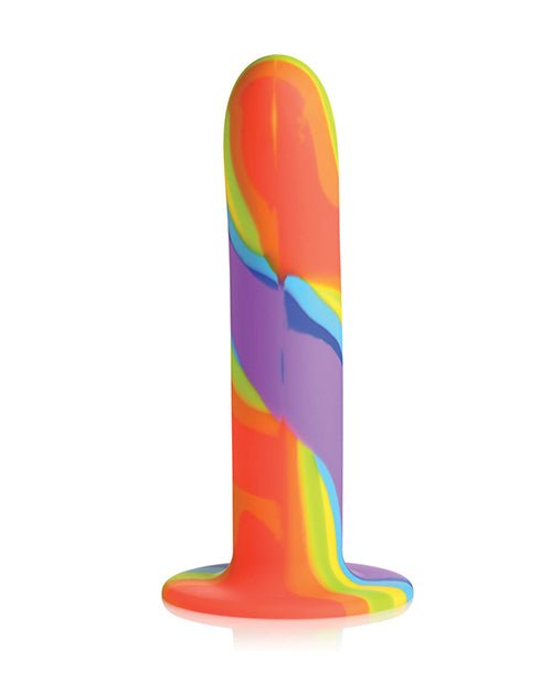 Curve Toys Simply Sweet Rainbow Silicone Dildo | Shop Lowest Prices at Funlove.com