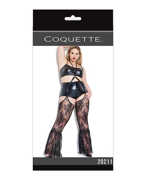 Darque Bell Bottom Chaps Black | Shop Lowest Prices at Funlove.com