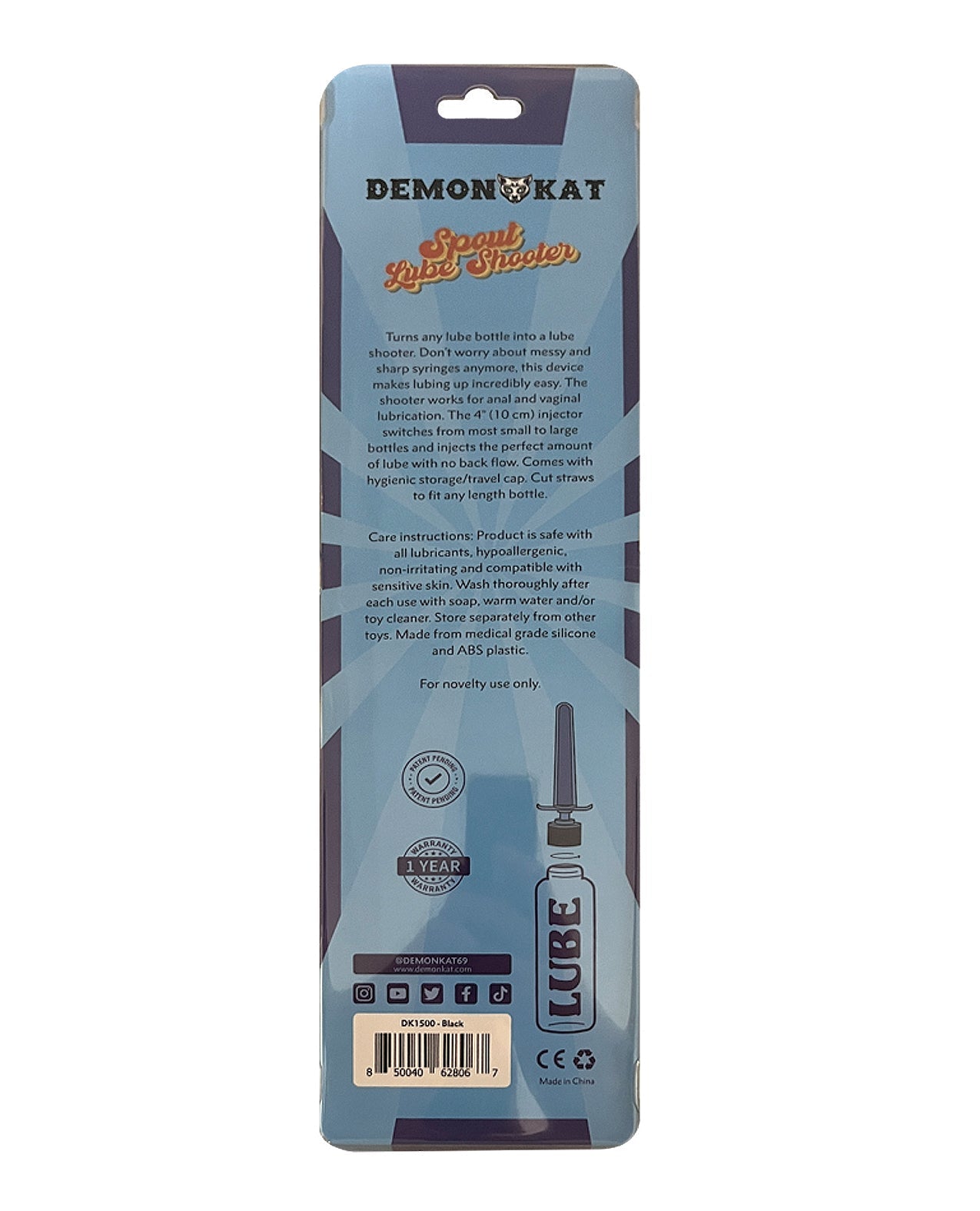 Demon Kat Spout Silicone Lube Shooter | Shop Lowest Prices at Funlove.com