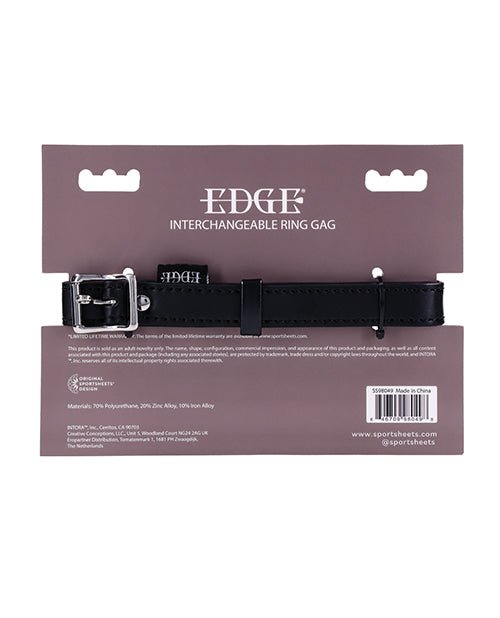 Edge Interchangeable Ring Gag - Black | Shop Lowest Prices at Funlove.com