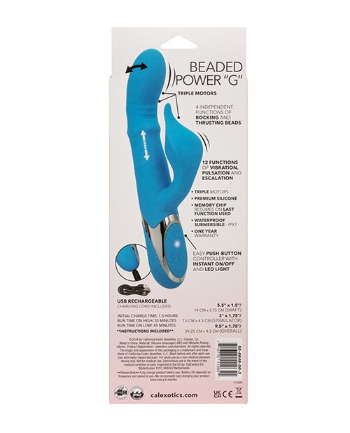 Enchanted Beaded Power "G" Vibrator - Blue | Shop Lowest Prices at Funlove.com