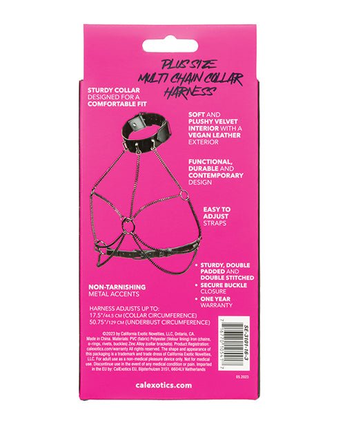 Euphoria Collection Plus Size Multi Chain Collar Harness | Shop Lowest Prices at Funlove.com