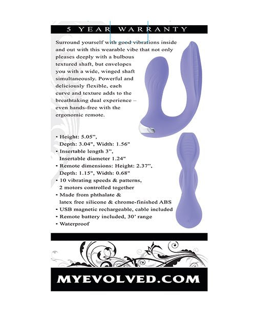 Evolved Every Way Play Remote Controlled Rabbit Vibrator - Lilac | Shop Lowest Prices at Funlove.com