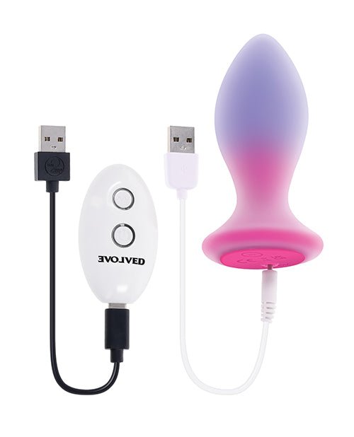 Evolved Paradise Plug Butt Plug w/Remote Control - Pink/Purple | Shop Lowest Prices at Funlove.com