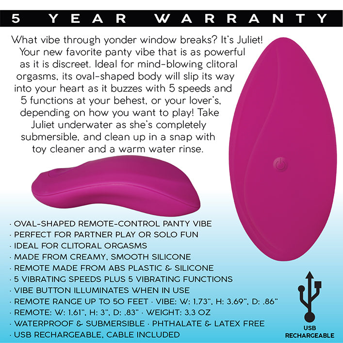 Intrigue Juliet Remote Panty Vibe Gift With Purchase