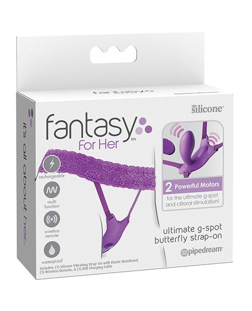 Fantasy For Her Ultimate G - spot Butterfly Strap On - Purple | Shop Lowest Prices at Funlove.com