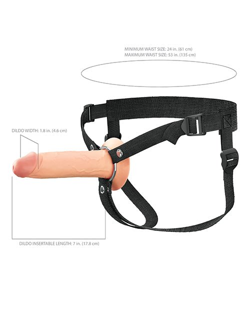 Fantasy X - Tensions Elite 7" Silicone Hollow Strap - on - Light | Shop Lowest Prices at Funlove.com