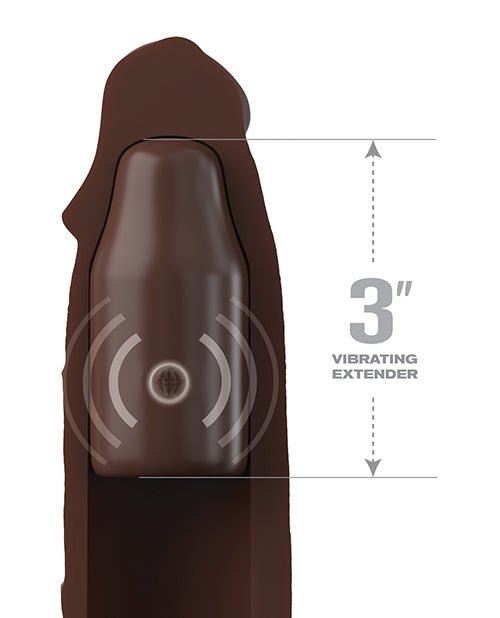 Fantasy X - tensions Elite 9" Sleeve Vibrating 3" Plug w/Remote - Brown | Shop Lowest Prices at Funlove.com