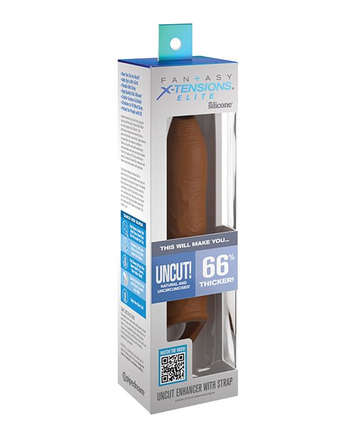 Fantasy X - tensions Elite Uncut 7" Extension Sleeve w/Strap - Tan | Shop Lowest Prices at Funlove.com