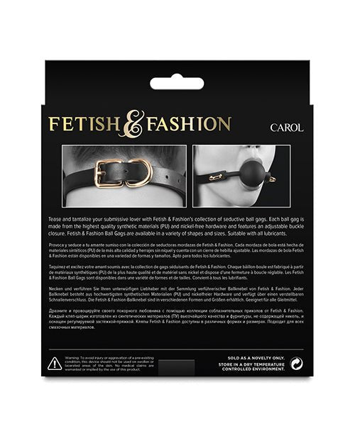Fetish & Fashion Carol Ball Gag - Black | Shop Lowest Prices at Funlove.com