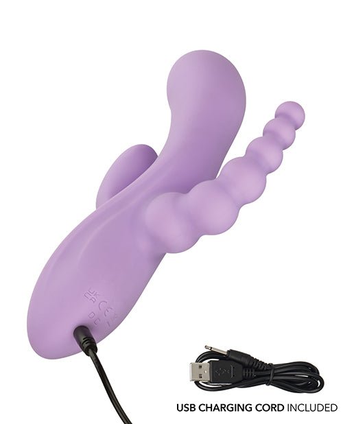 Flex Bend & Hold Triple Rumbler Triple Motor Massager - Purple | Shop Lowest Prices at Funlove.com
