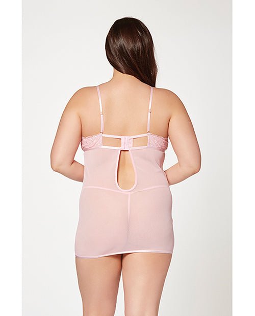 Floral Mesh Chemise & G - string Pink | Shop Lowest Prices at Funlove.com