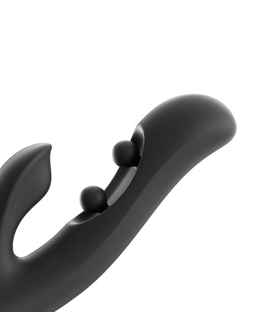 GEM Twin Balls Rabbit Vibrator - Black | Shop Lowest Prices at Funlove.com