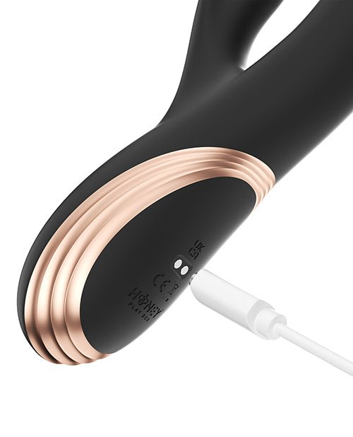 GEM Twin Balls Rabbit Vibrator - Black | Shop Lowest Prices at Funlove.com