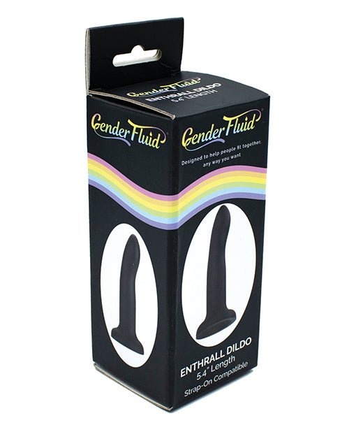 Gender Fluid 5.4" Enthrall Strap On Dildo - Black | Shop Lowest Prices at Funlove.com