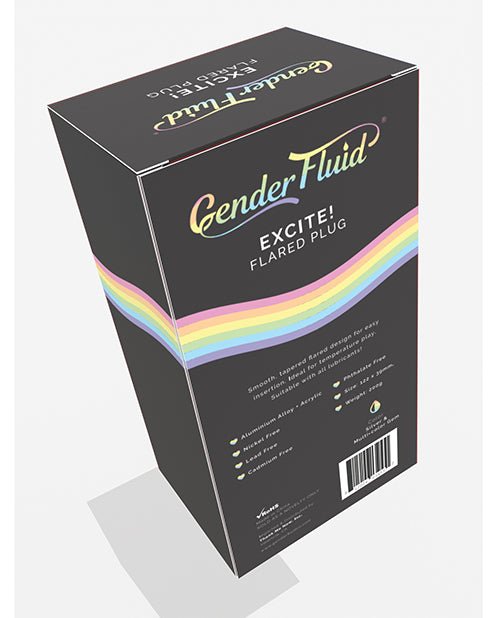 Gender Fluid Excite! Flared Plug - Silver | Shop Lowest Prices at Funlove.com