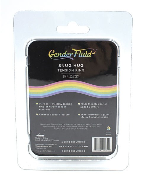 Gender Fluid Snug Hug Tension Ring - Black | Shop Lowest Prices at Funlove.com