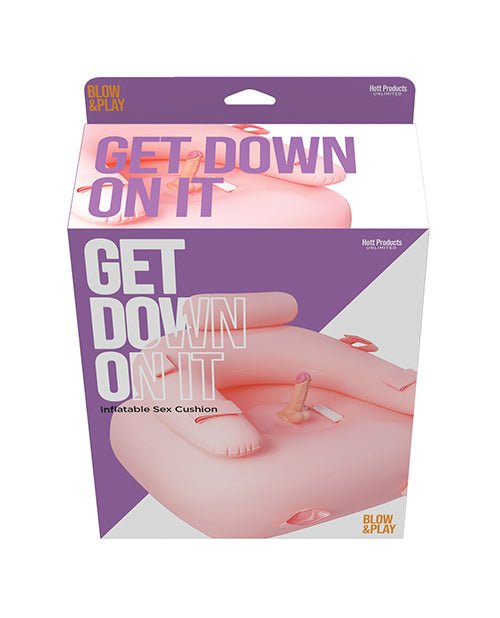 Get Down On It Inflatable Cushion w/Remote Controlled Dildo & Wrist/Leg Strap | Shop Lowest Prices at Funlove.com