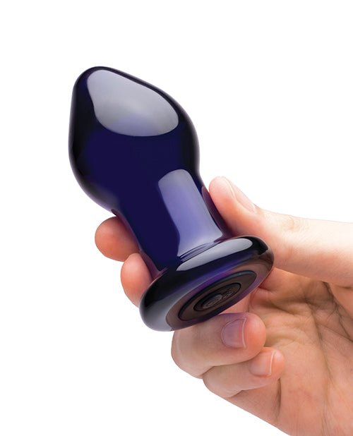 Glas 3.5" Rechargeable Vibrating Butt Plug - Blue | Shop Lowest Prices at Funlove.com