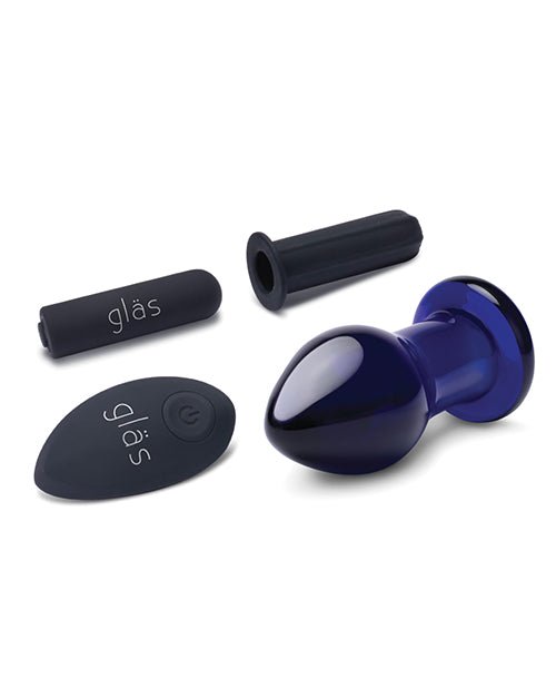Glas 3.5" Rechargeable Vibrating Butt Plug - Blue | Shop Lowest Prices at Funlove.com