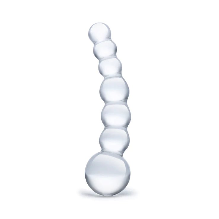 Glas 5" Curved Glass Beaded Dildo | Shop Lowest Prices at Funlove.com