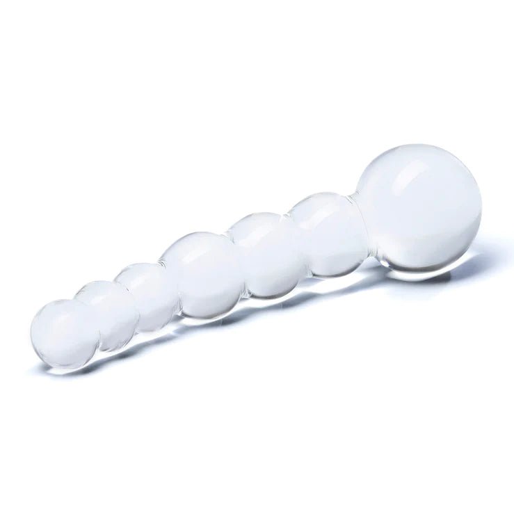 Glas 5" Curved Glass Beaded Dildo | Shop Lowest Prices at Funlove.com