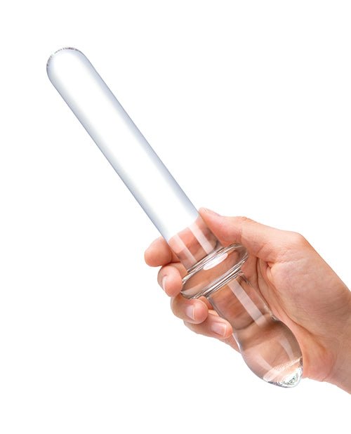 Glas 9.25" Classic Smooth Dual Ended Dildo - Clear | Shop Lowest Prices at Funlove.com