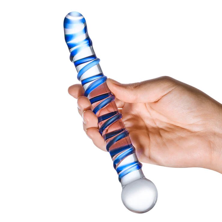 Glas Mr. Swirly 6.5" G - spot Glass Dildo | Shop Lowest Prices at Funlove.com