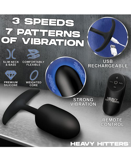 Heavy Hitters - Vibrating Weighted Silicone Anal Plug - Extra Large | Shop Lowest Prices at Funlove.com