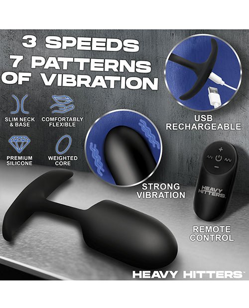 Heavy Hitters - Vibrating Weighted Silicone Anal Plug - Large | Shop Lowest Prices at Funlove.com