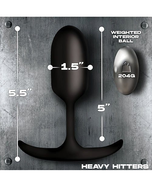 Heavy Hitters - Vibrating Weighted Silicone Anal Plug - Medium | Shop Lowest Prices at Funlove.com